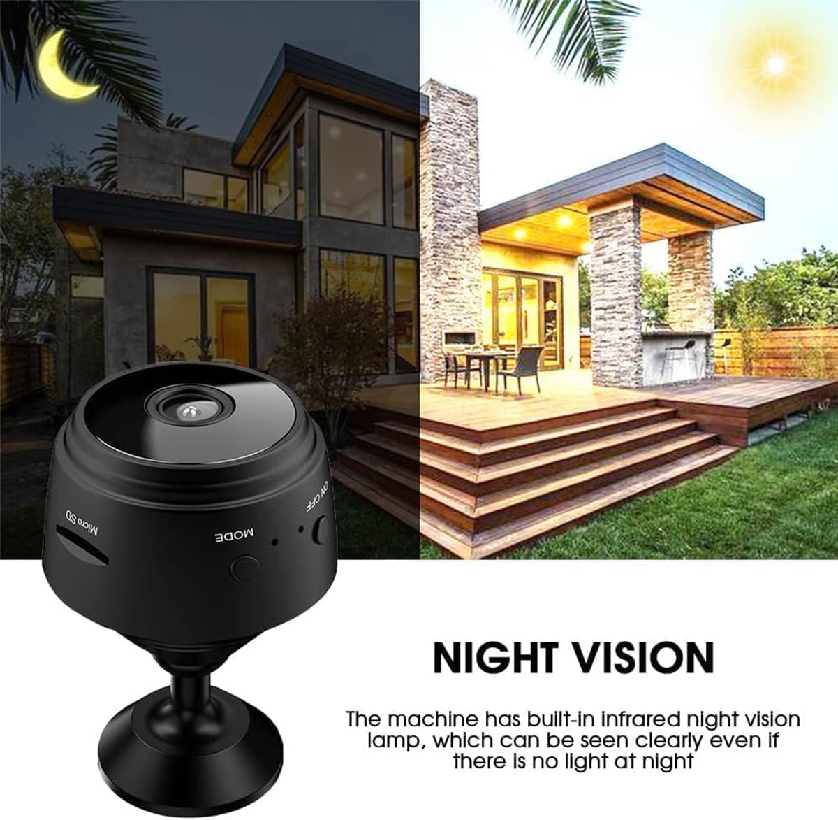 Camtrix Magnetic Mini Security Camera 1080p HD Wireless - Night Vision, Motion Detection, Covert Surveillance with App - Ideal for Home, Office, and Indoor Security Monitoring (1 Pack)