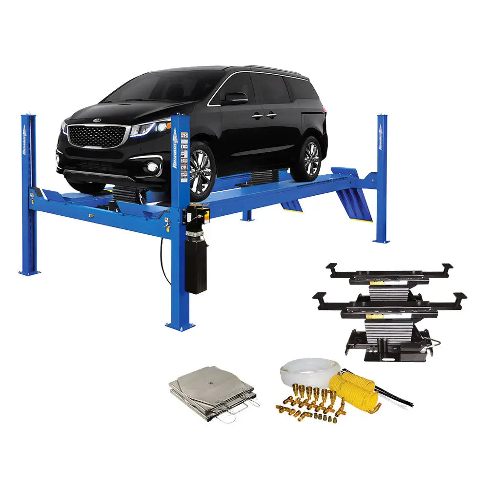Forward Lift CRA14 14K Four Post Car Lift with Alignment Kit - Heavy Duty Closed Front Design for Auto Repair Shops & Home Garages