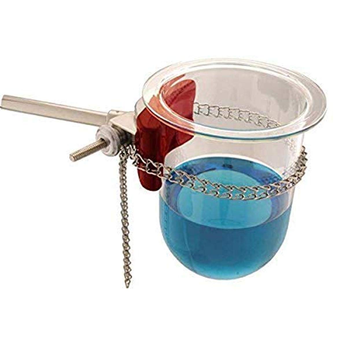 OHAUS CLS-CHNEXZL Large Nickel-Plated Zinc Chain Clamp - Heavy-Duty Laboratory Equipment for Secure Sample Handling in Chemistry & Biology Labs