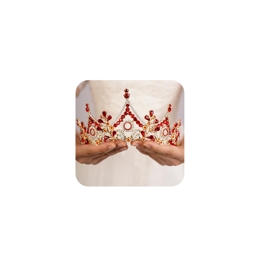 JWICOS Wedding Tiara for Bride - Crystal Pearl Queen Crown Hair Accessories for Women | Perfect for Pageant, Birthday, Prom & Bridal Events