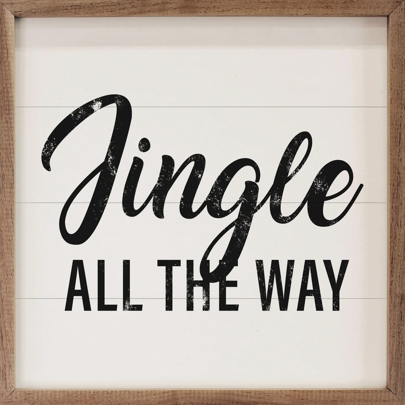 Jingle All The Way Movie Script Wood Framed Wall Art - Christmas Holiday Home Decor for Living Room, Bedroom & Office