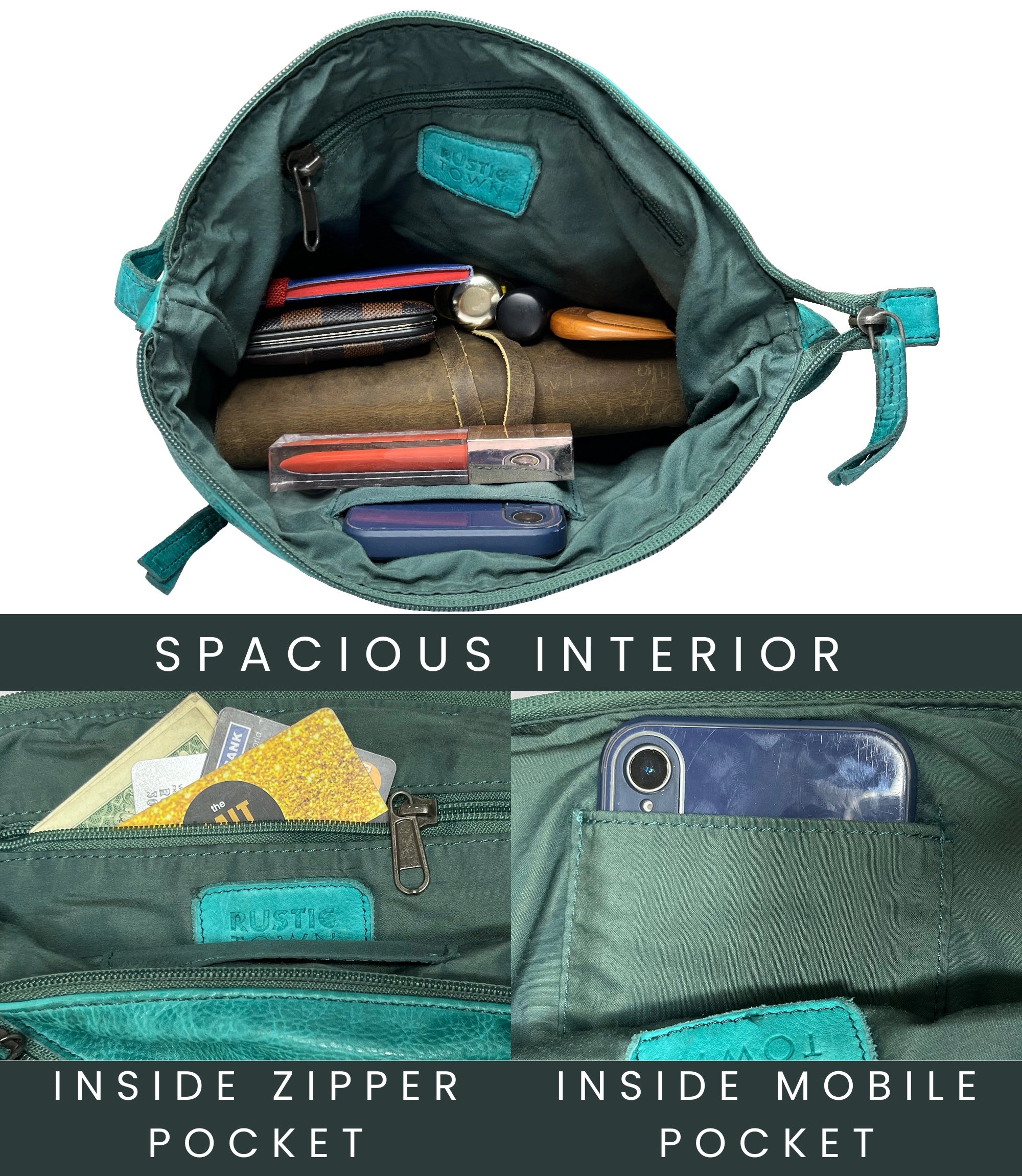 Premium Genuine Leather Sling Bag for Women - Stylish Crossbody Shoulder Bag in Green | Perfect for Travel, Shopping & Everyday Use