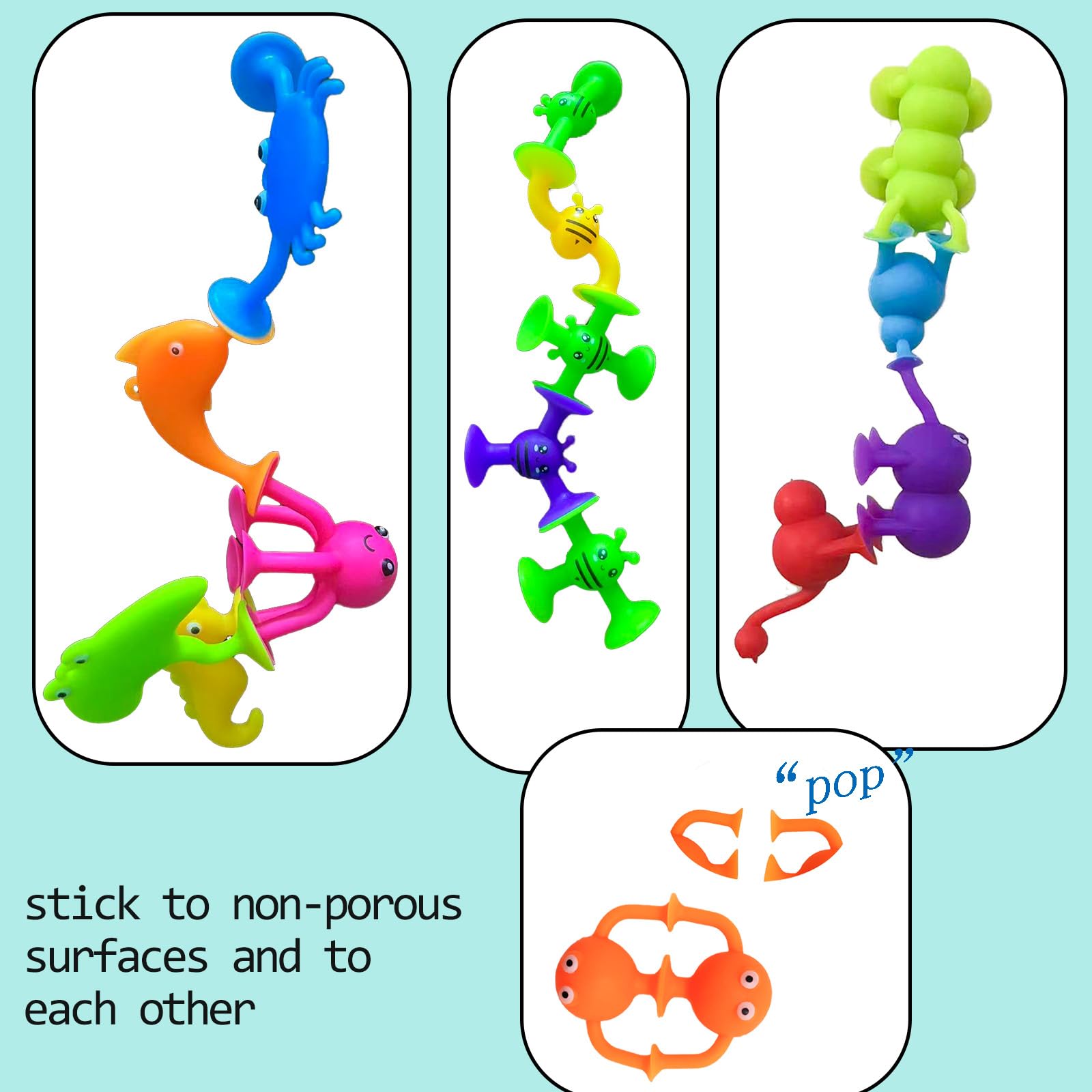 32 Pcs Dinosaur Bath Toys for Toddlers Ages 3-6 - Fun Sensory & Suction Cup Travel Toys for Boys & Girls - Includes Waterproof Eggshell Storage Case - Perfect for Bathtime, Pool Play & Sensory Development