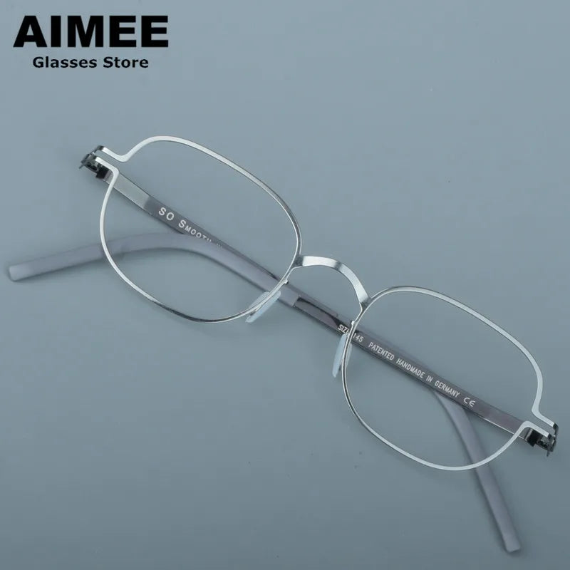 Aimee Women's Full Rim Square Oval Screwless Steel Eyeglasses Frame 13547 - Lightweight & Durable for Office, Reading & Everyday Use