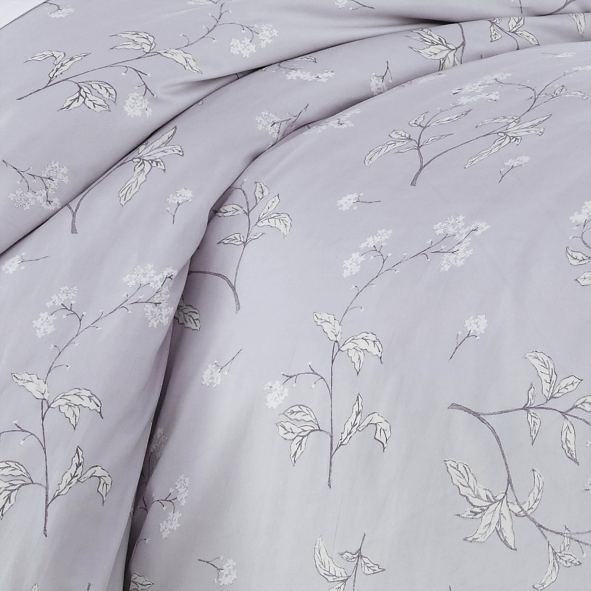 100% Cotton King Size Duvet Cover - Soft 300 Thread Count Sateen Weave | Luxury Hotel Collection | Machine Washable Grey Comforter Cover for California King Beds | Perfect for Master Bedrooms & Guest Rooms