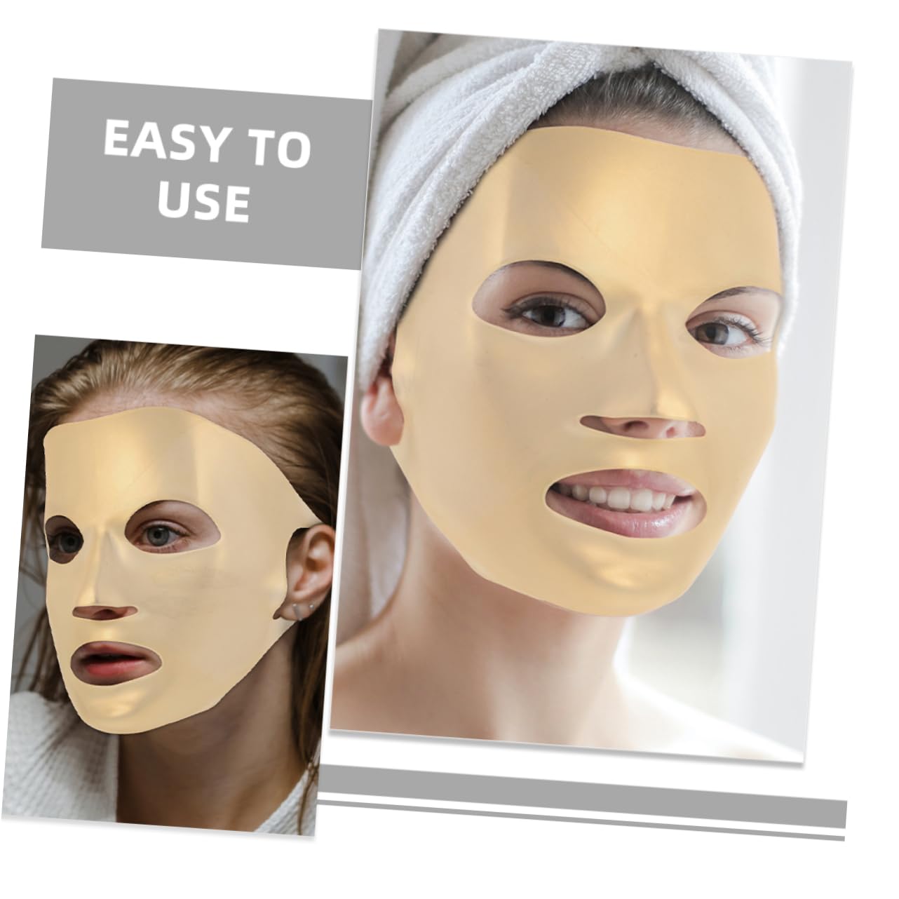 FOMIYES 6pcs Reusable Silicone Mask Holder for Sheet Masks - Earring Style Face Cover for Moisturizing Skincare & Spa Treatments at Home