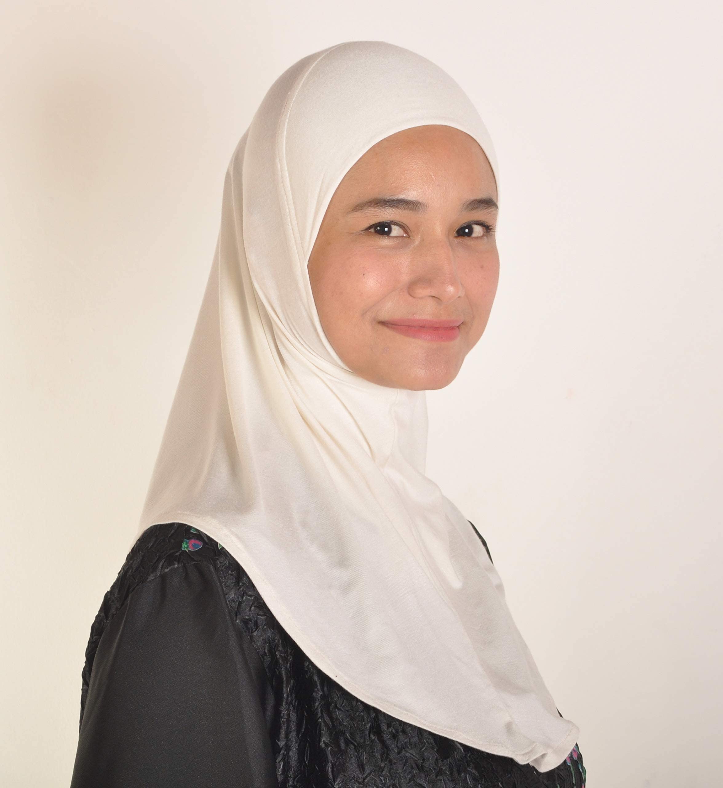 One Piece Al Amira Hijab - Instant Head Scarf in Soft Cotton Jersey - Practical Head Cover for Women (Medium Size) - Perfect for Daily Wear, Prayer & Modest Fashion
