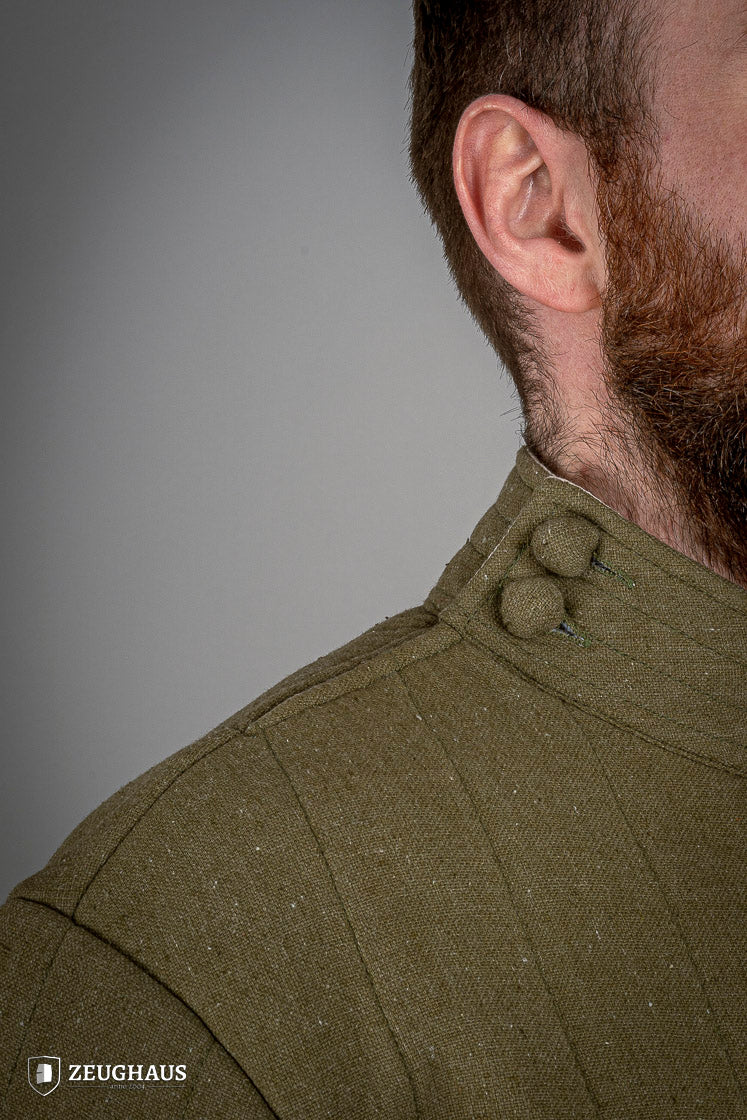 Medieval Infantry Gambeson Green - Historical Armor for LARP, Reenactment & Cosplay | Perfect for Renaissance Fairs & Battle Reenactments