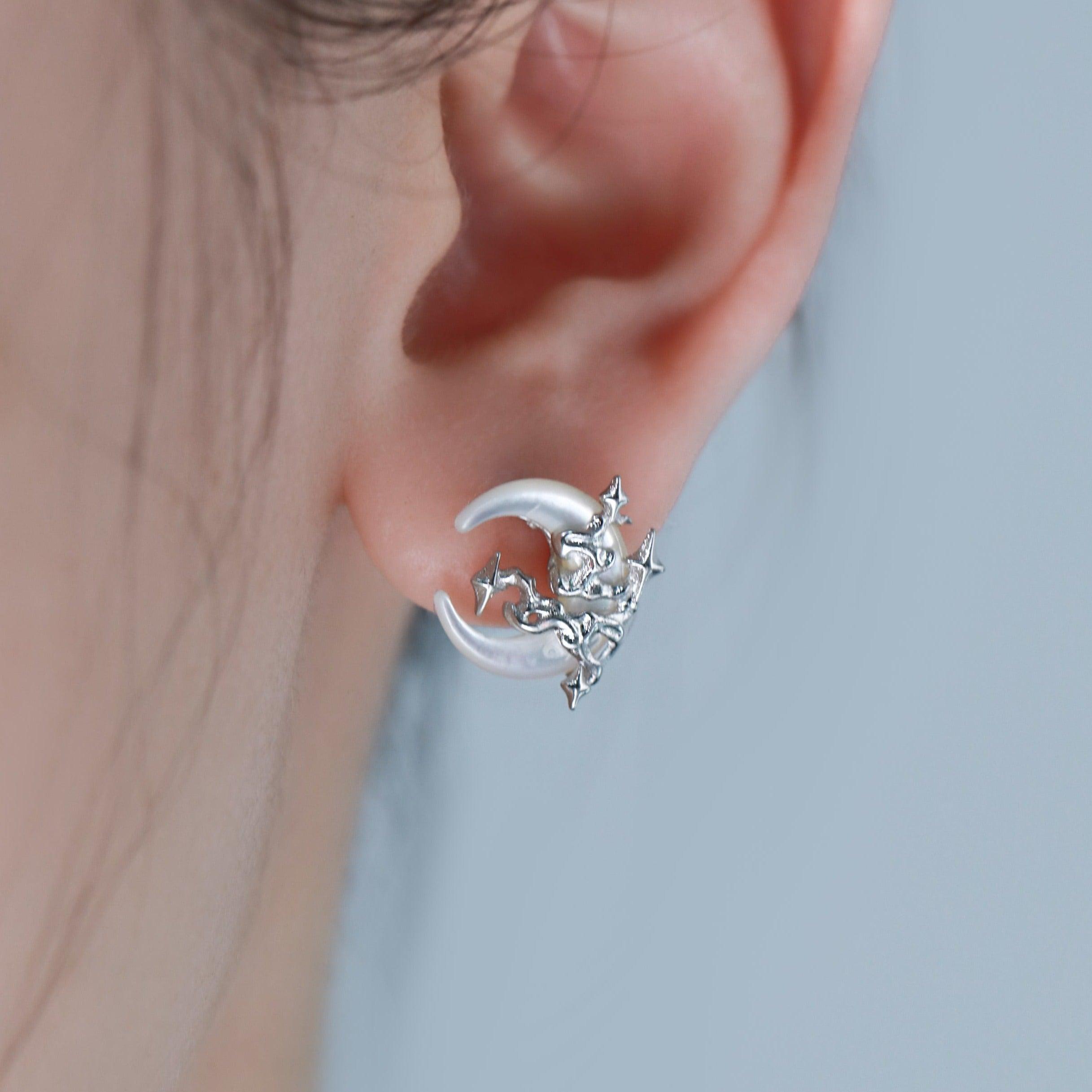 MYTH OF THE MOON S925 Sterling Silver Earrings for Women - Elegant Moon Phase Jewelry Gift for Birthday, Anniversary & Special Occasions