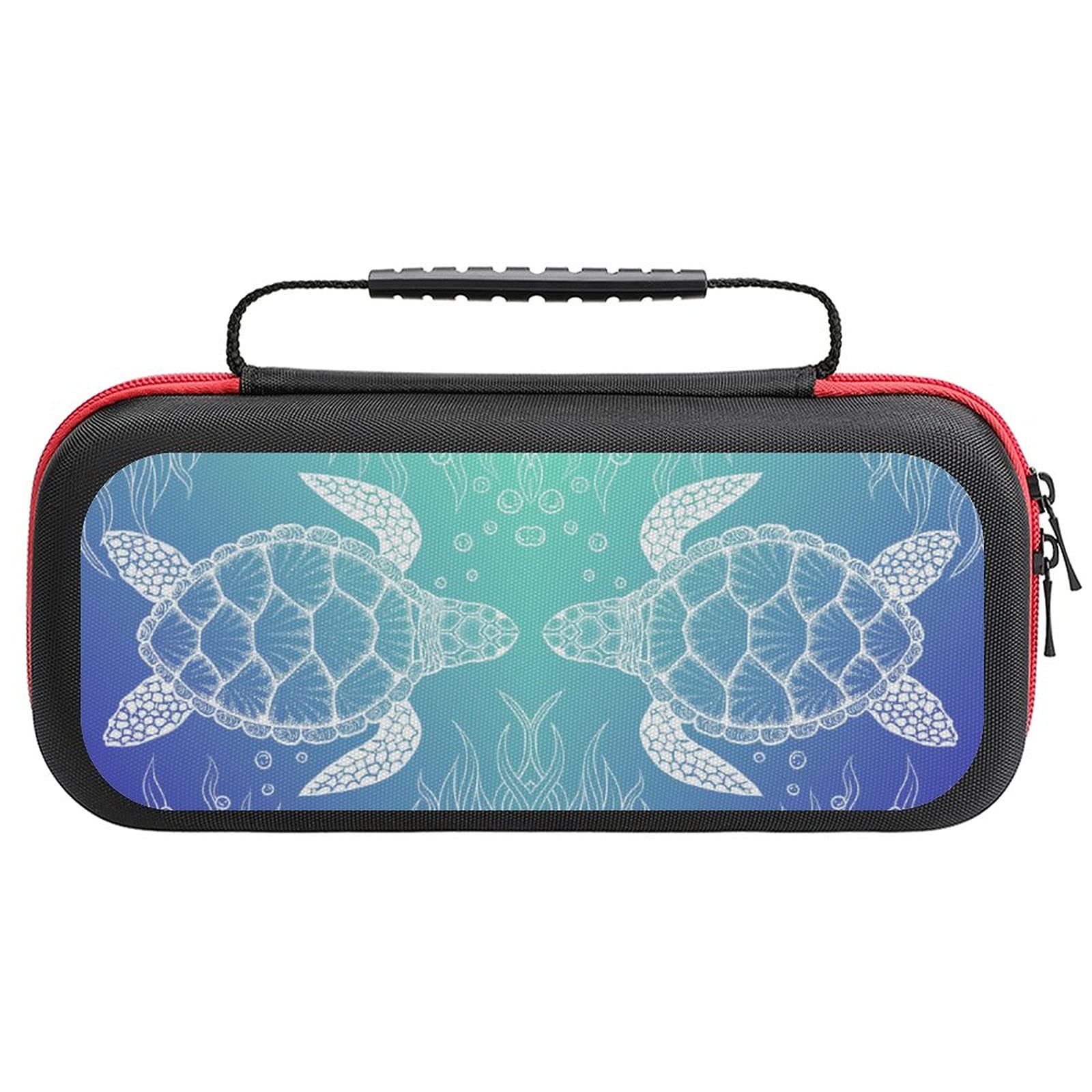 Sea Turtle Printed Travel Carrying Case for Nintendo Switch Lite - Portable Storage Bag for Console & Accessories - Perfect for Gaming On-The-Go, Commuting & Vacations