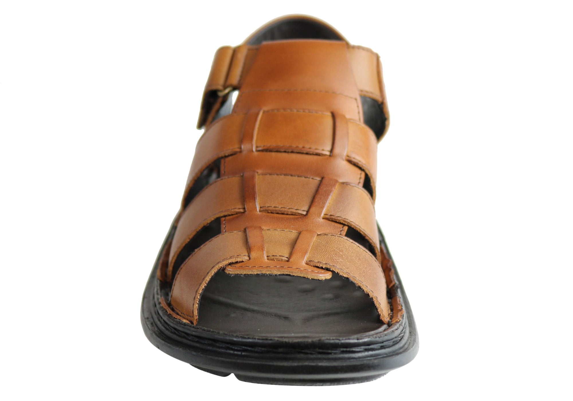Savelli Kain Men's Leather Comfortable Cushioned Sandals - Handmade in Brazil - Perfect for Beach, Vacation & Summer Outdoor Activities