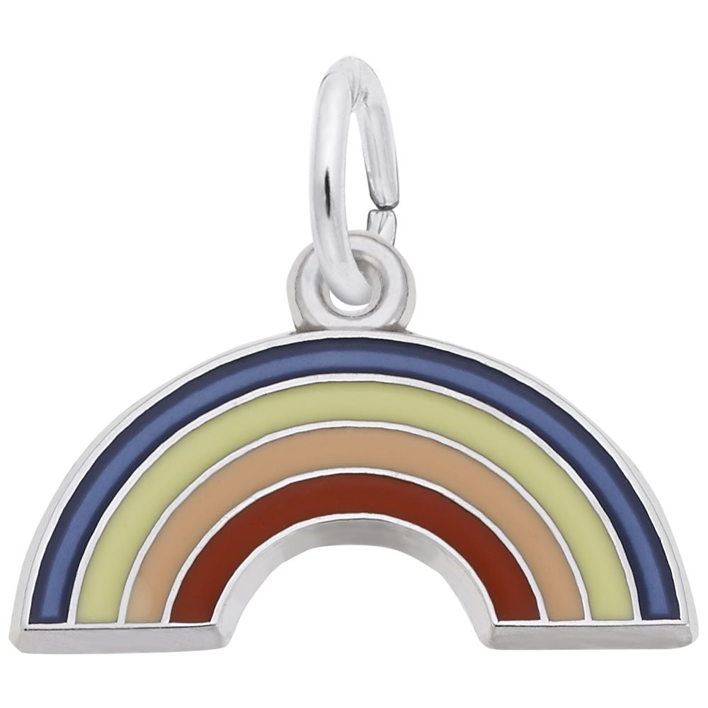Rembrandt Rainbow Charm Pendant - 14K Gold or Sterling Silver Jewelry for Women | Elegant Necklace Gift for Birthday, Anniversary & Special Occasions