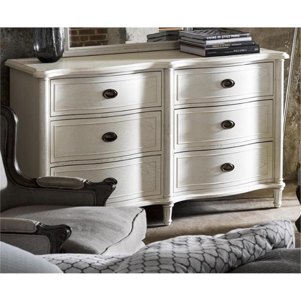 Beaumont Lane 6-Drawer Cotton Dresser for Bedroom - Stylish Storage Chest with Smooth Gliding Drawers for Clothes & Linens Organization