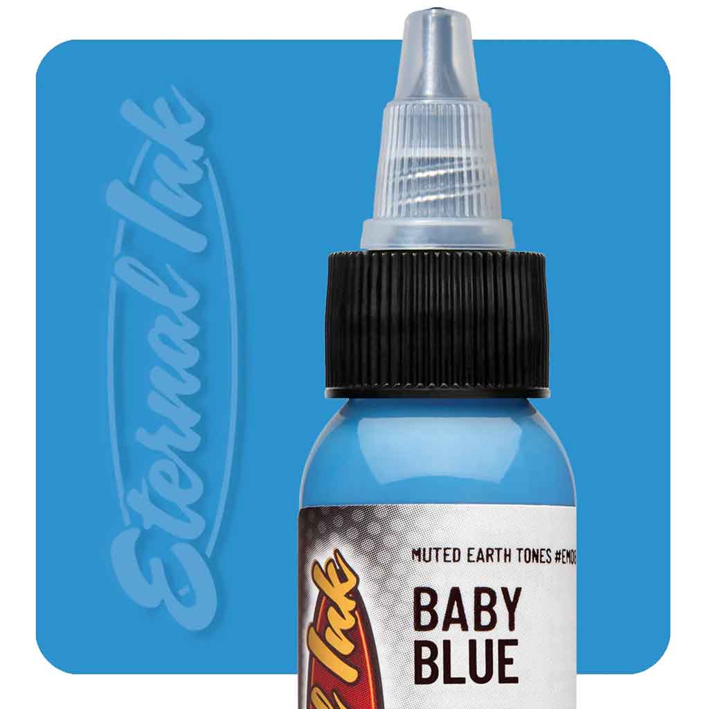 Premium Baby Blue Eternal Ink - 1 oz Bottle for Tattoo Artists & Permanent Makeup - Long-Lasting, Vibrant Color for Professional Use