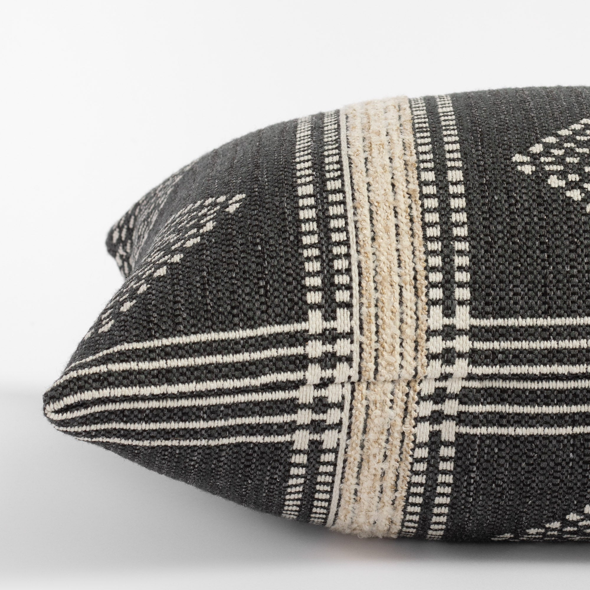 Hobbs 12x24 Lumbar Pillow in Graphite - Supportive Cushion for Sofa, Bed, Office Chair & Back Pain Relief