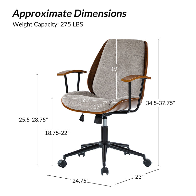 Ergonomic Alina Adjustable Height Office Chair with Lumbar Support - Perfect for Home Office, Gaming, and Workspace Comfort