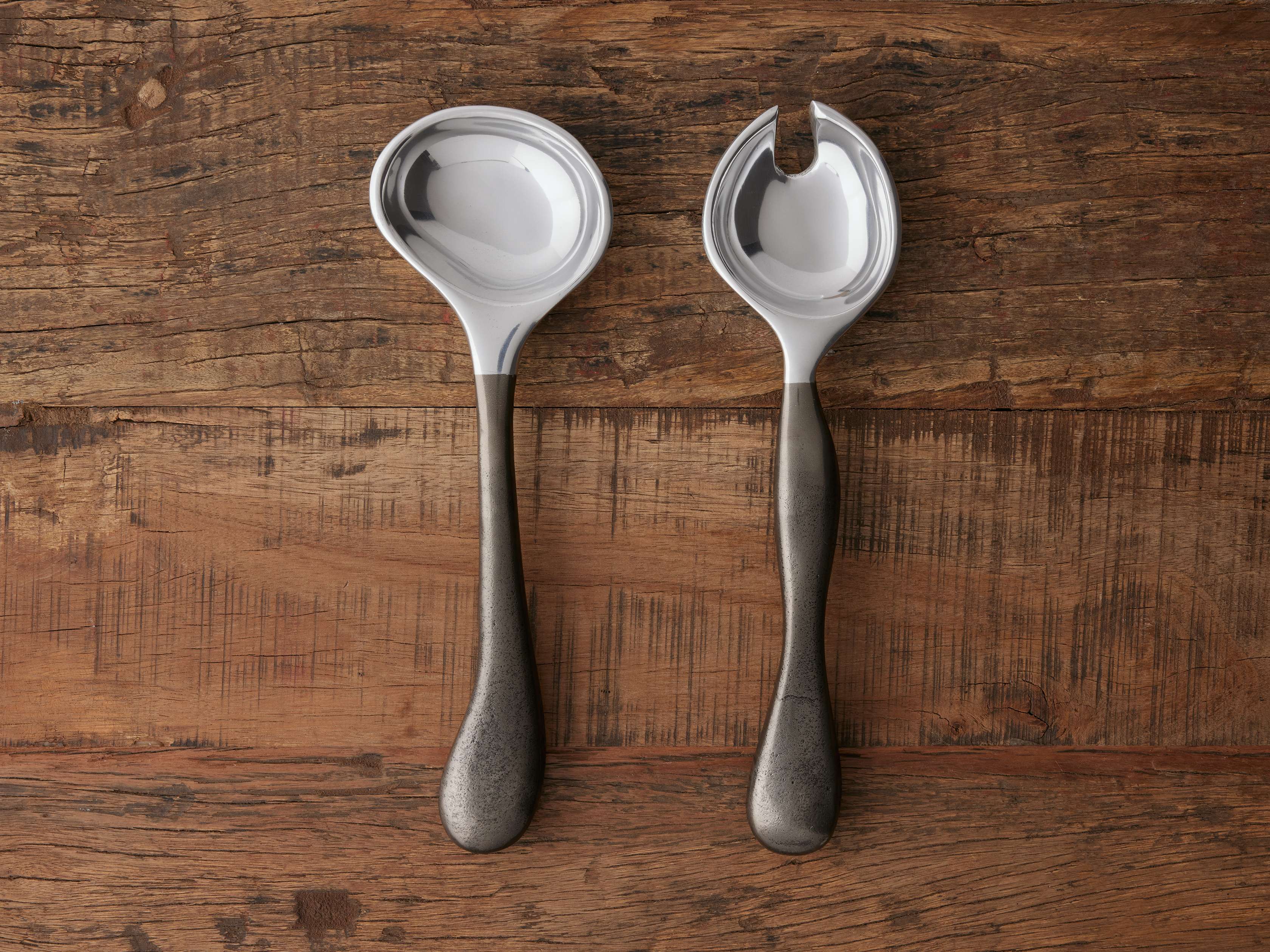 Organic Wooden Serving Spoons Set - Eco-Friendly Kitchen Utensils for Salads, Desserts & Parties - Arber Handcrafted Natural Woodenware