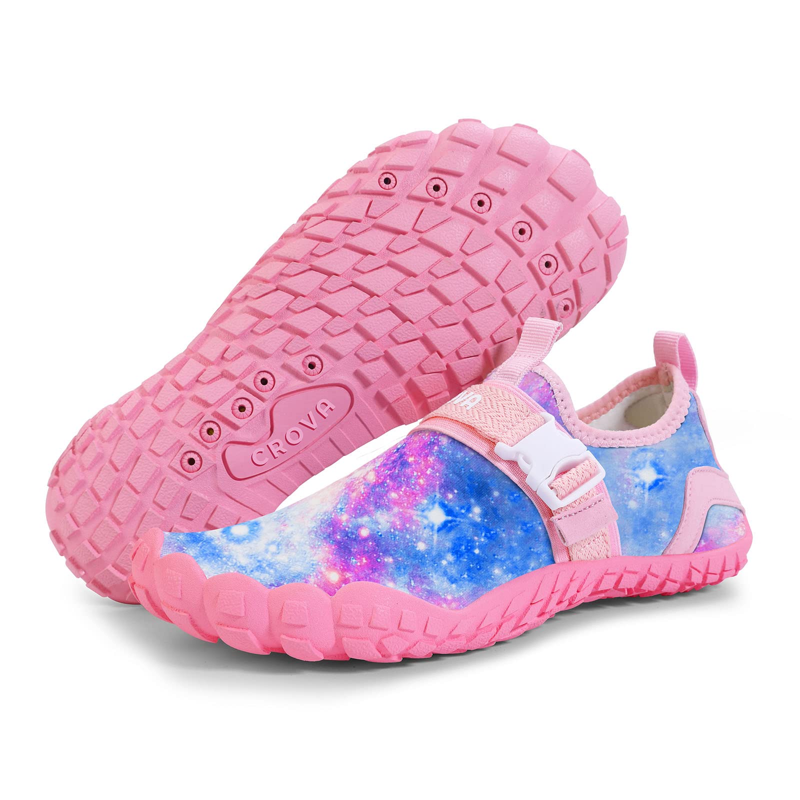 CROVA Kids Water Shoes for Boys & Girls - Ultra Lightweight Quick-Dry Aqua Socks with Drainage Holes | Perfect for Beach, Pool, Swimming, Surfing & Outdoor Water Activities