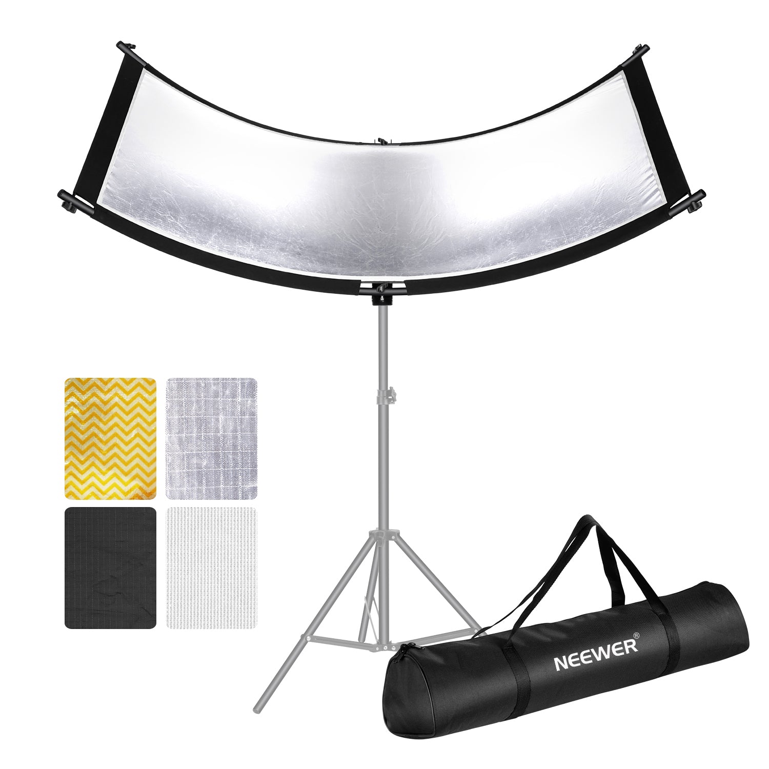 Neewer 65.7x24/167x61cm 5-in-1 Collapsible Clamshell Light Reflector & Diffuser for Photography, Videography, and Studio Lighting