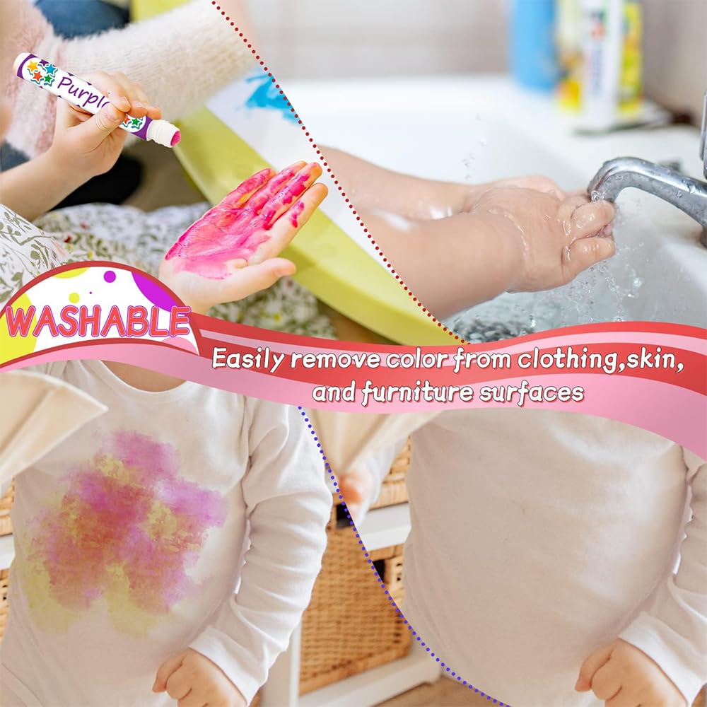 **Non-Toxic Washable Dot Markers for Kids - Bright Mini Bingo Daubers & Dabbers for Art, Learning & Hand-Eye Coordination - Perfect for Toddlers, Classrooms & Party Games**
