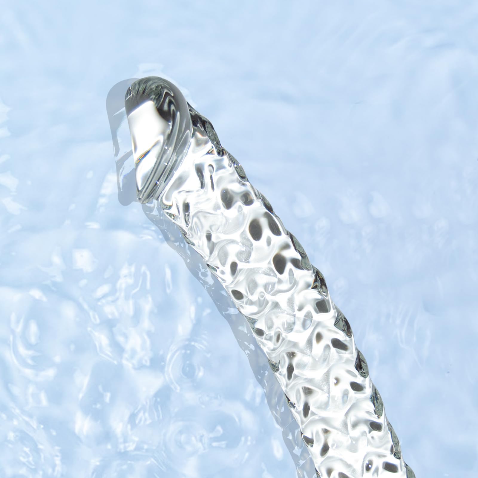 Realistic Glass Dildo with Leather Whip - SM Bondage Toy for Couples Role Play, Transparent Crystal Penis with Flogger for Men & Women, Perfect for BDSM, Anal Play & Sensual Exploration (Great for Spicing Up Bedroom Adventures)