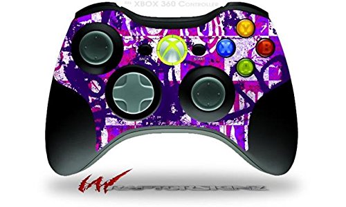 XBOX 360 Controller Skin - Purple Checker Graffiti Decal for Gaming Protection