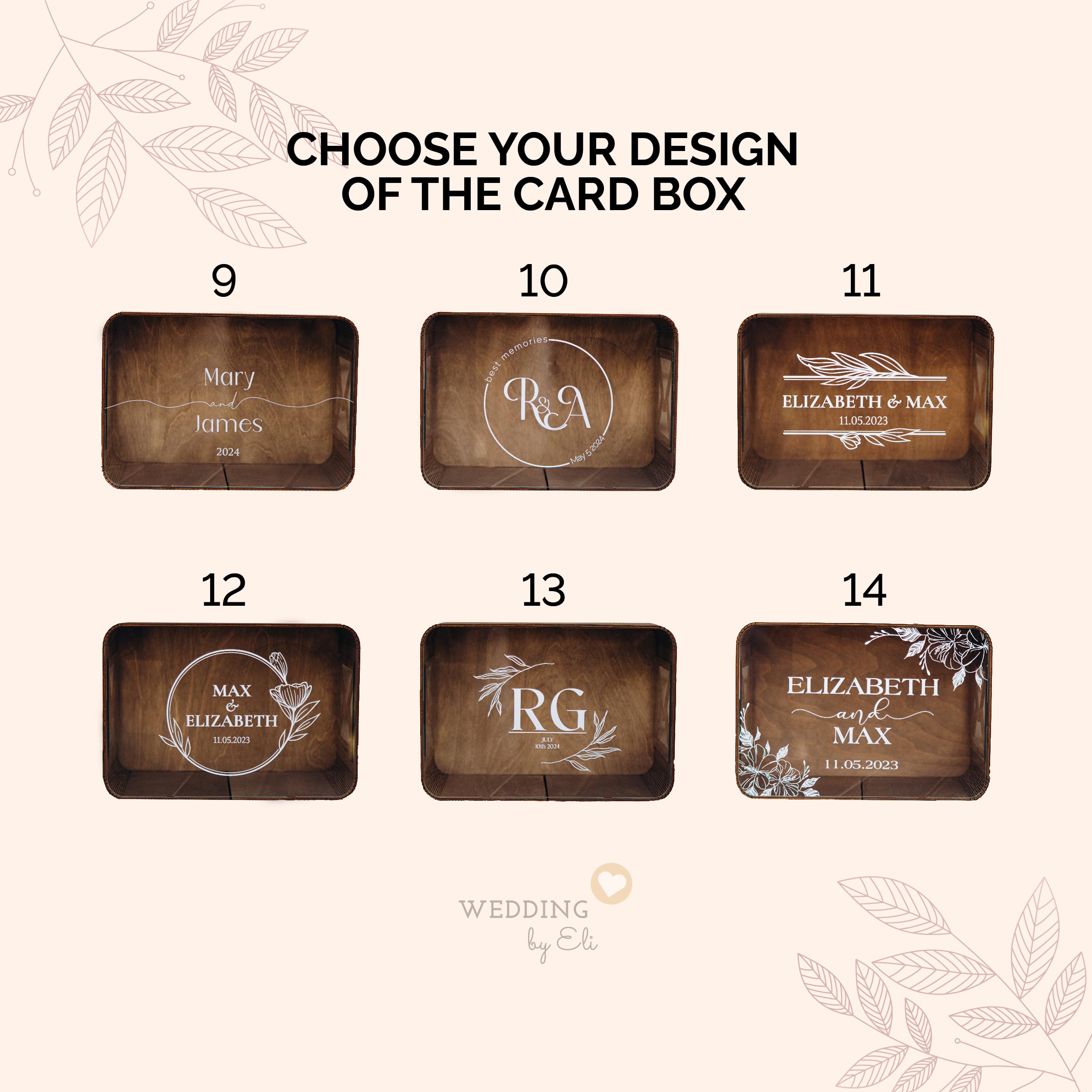 Boho Wedding Post Box - Rustic Wood & Acrylic Money Card Holder for Weddings | Custom Wedding Decor for Reception, Bridal Shower & Anniversary Gifts