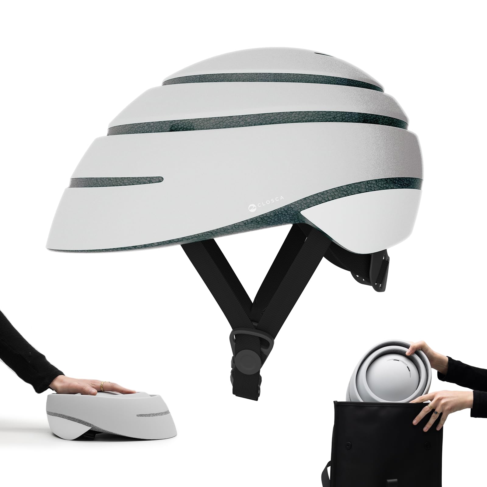 CLOSCA Foldable Bike Helmet for Adults - Lightweight & Collapsible Cycling Helmet for Men & Women - Perfect for Biking, Electric Scooters & Commuting - Safety Certified & Portable Design