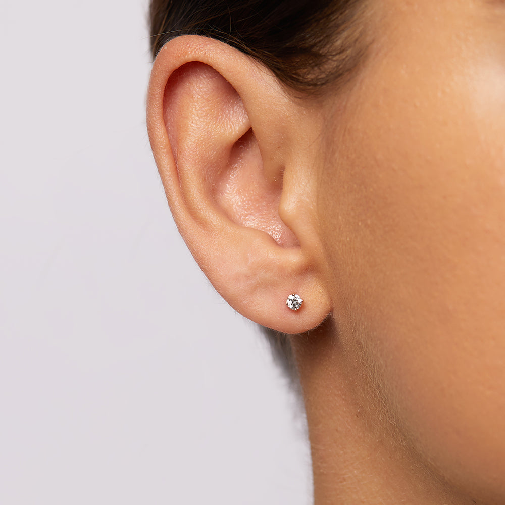 10K Gold Lab-Grown Diamond Round Stud Earrings for Women | Hypoallergenic, Durable & Elegant Jewelry for Everyday Wear, Parties & Gifts