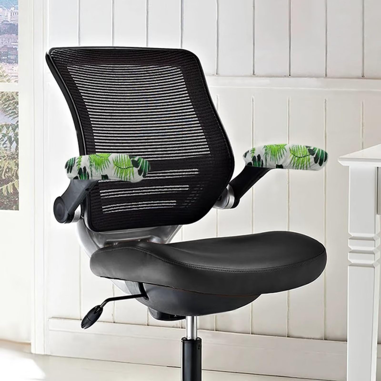 Stretchable Armrest Covers for Office Chairs - 2 Pack Elastic Chair Protectors for Desk, Rotating & Computer Chairs - Perfect for Home Office, Gaming & Workspace Comfort