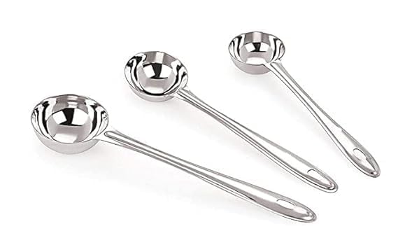 Premium Stainless Steel Measuring Spoons Set - 3-Piece Small Kitchen Utensils for Cooking, Baking & Serving | Ideal for Measuring Spices, Coffee, Sugar & Dry Ingredients