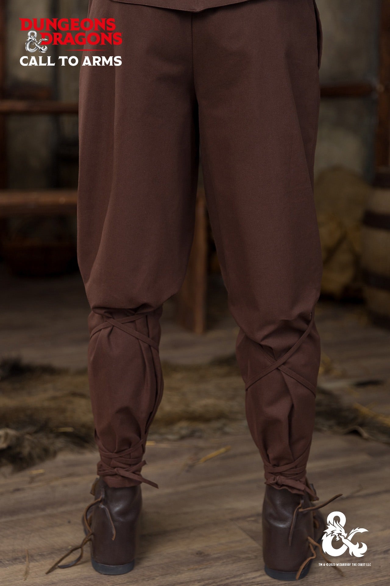 Dungeons & Dragons Ranger Trousers - Brown Fantasy Adventure Pants for Cosplay, LARP & Tabletop Gaming