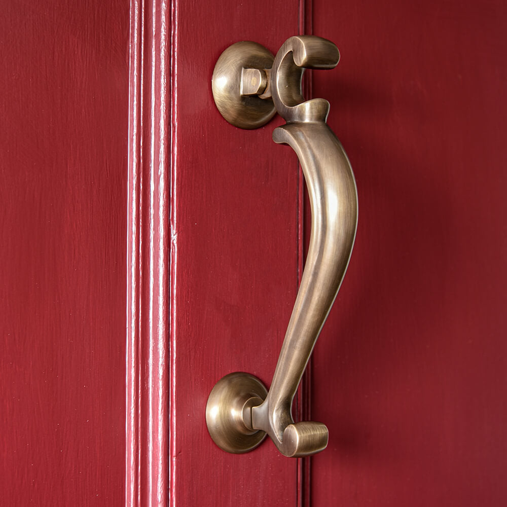 Antique Brass Extra Large Doctor's Door Knocker - Heavy Duty Vintage Style for Front Entry Doors - Perfect for Victorian, Colonial & Farmhouse Home Decor