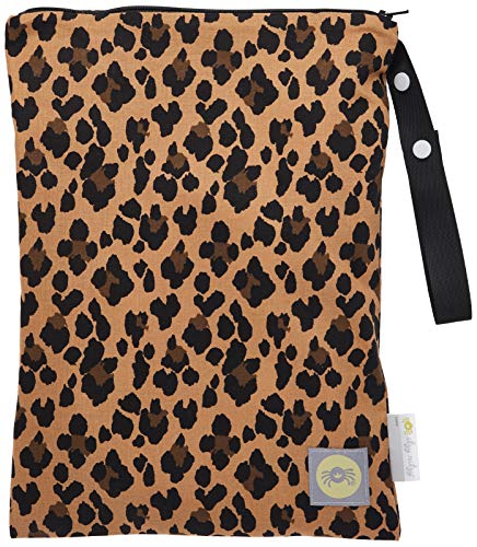 Itzy Ritzy Waterproof Wet Bag with Adjustable Handle - Reusable & Washable Leopard Print Wet/Dry Bag for Swimsuits, Diapers, Gym Clothes & Toiletries (11