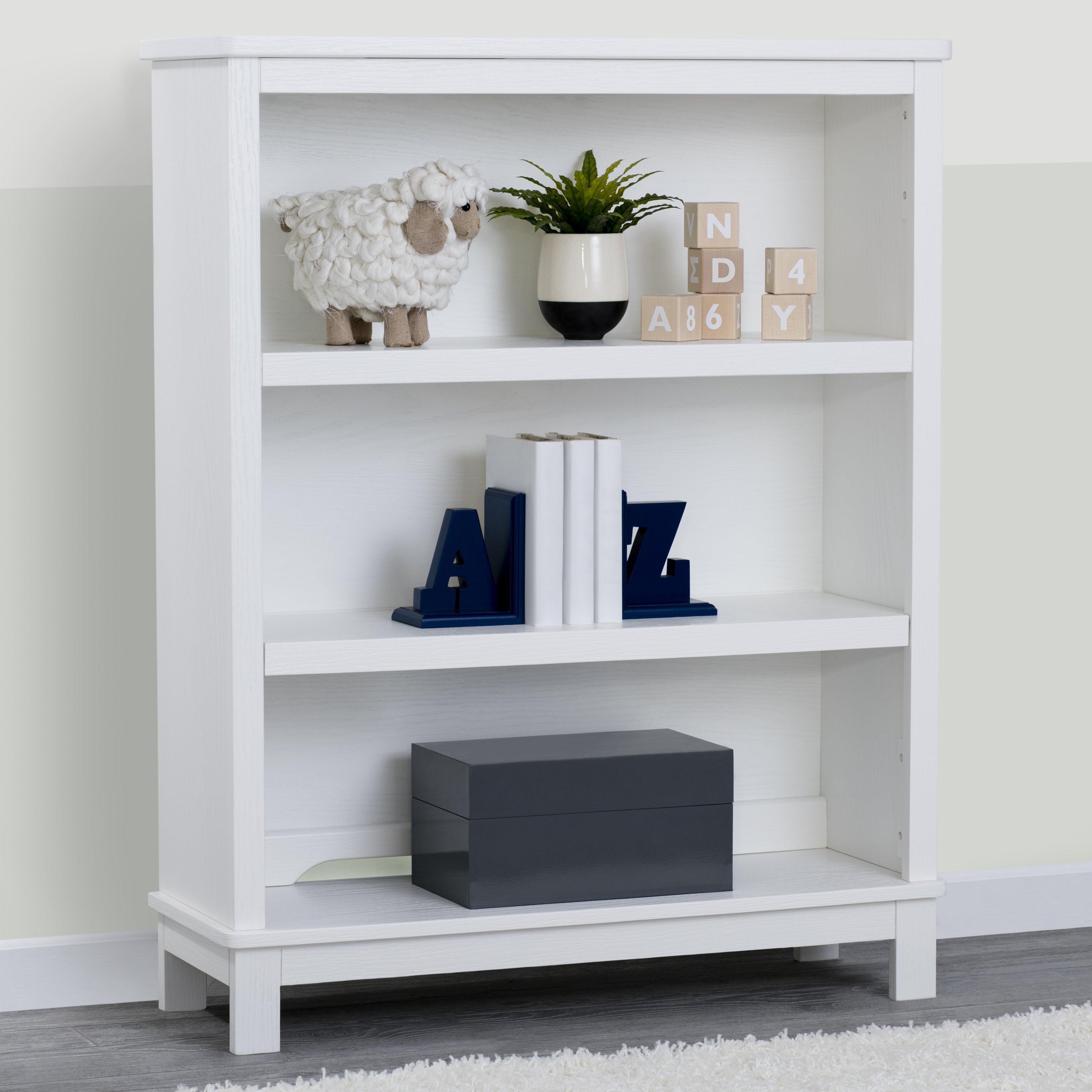Rustic Farmhouse Bookcase - Solid Wood Bookshelf with 5 Shelves for Living Room, Bedroom, or Home Office Storage & Decor