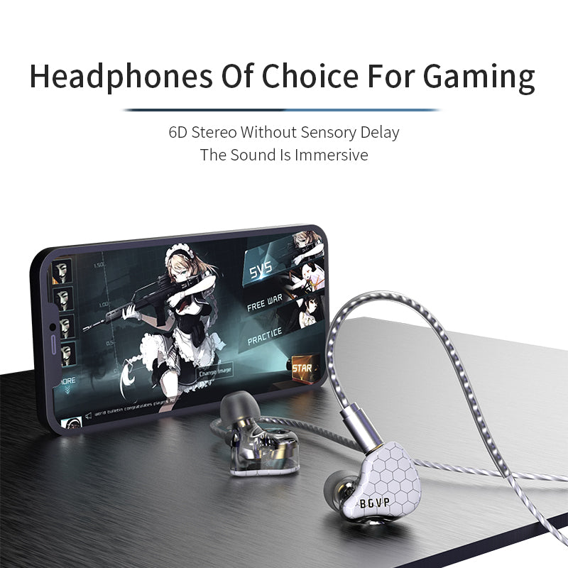 BGVP Scale Pro Hybrid Driver In-Ear Monitors with 1DD + 1BA for Audiophiles - Perfect for Music, Gaming & Studio Monitoring