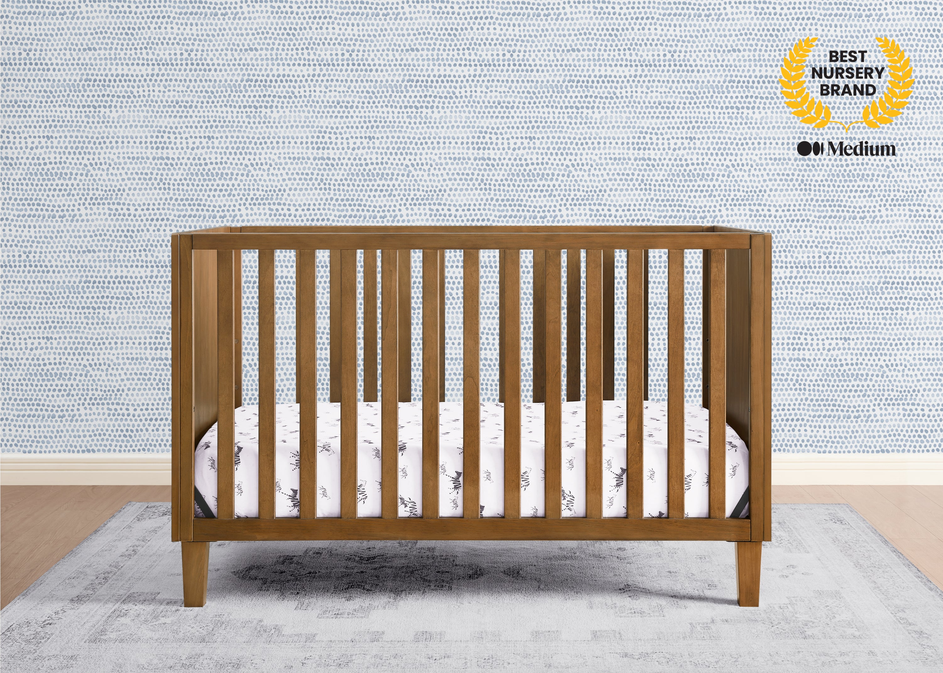 Sonny 4-in-1 Convertible Baby Crib - Toddler Bed, Daybed & Full-Size Bed - Safe & Stylish Nursery Furniture for Boys & Girls - Perfect for Newborns to Teens