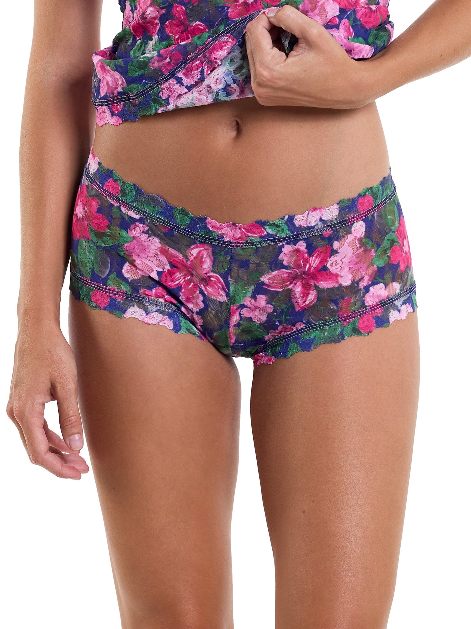 Printed Signature Lace® Boyshorts - Comfortable Women's Underwear for Everyday Wear | Perfect for Sleep, Lounge & Casual Outfits