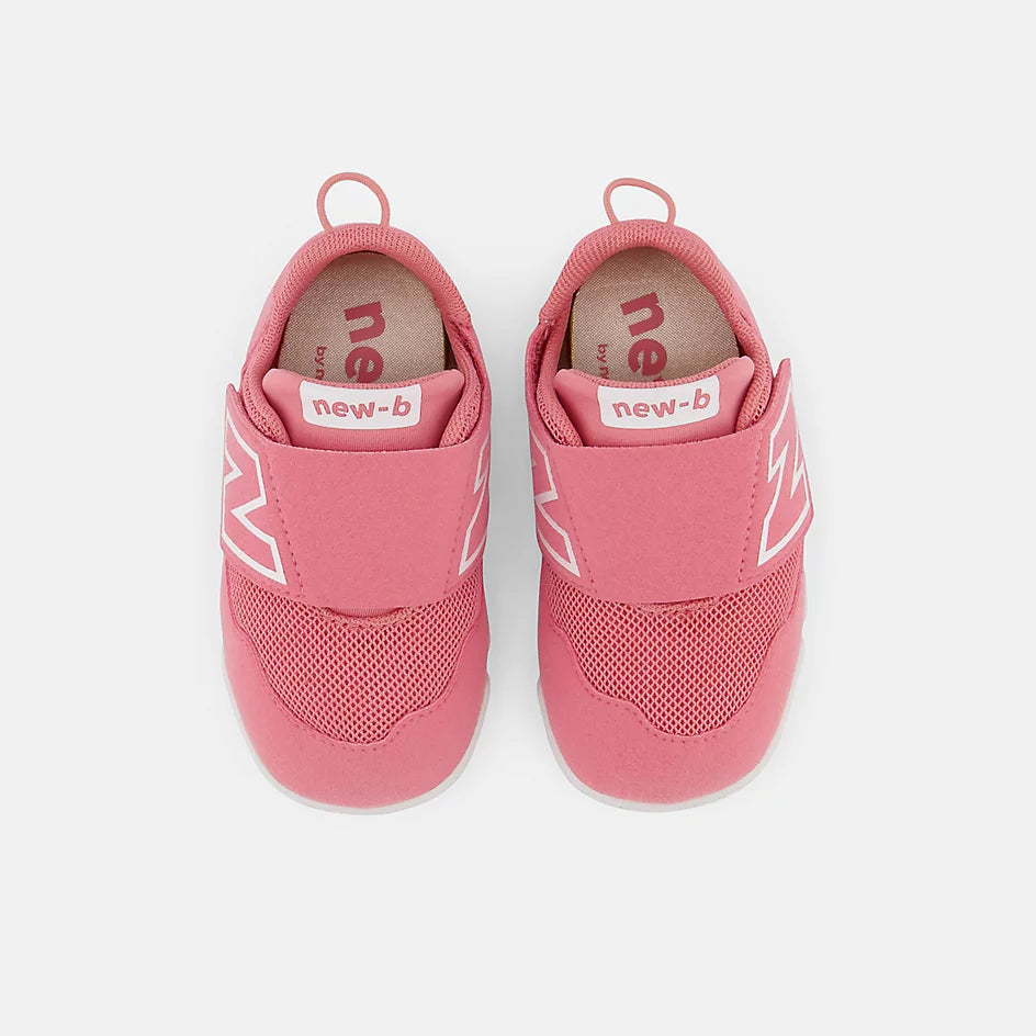 New Balance Natural Pink Hook & Loop Baby Toddler Sneakers - Comfortable First Walking Shoes for Infants & Kids - Perfect for Daily Wear, Playtime & Outdoor Activities