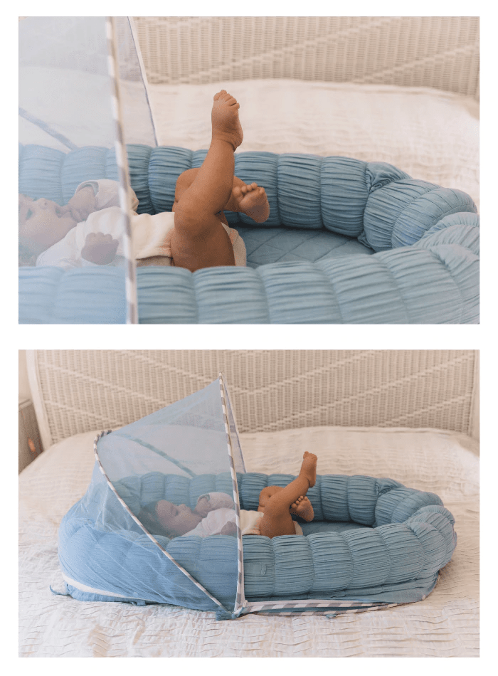 The Sleep Cloud Nest - Ultra Soft Memory Foam Pillow for Side, Back & Stomach Sleepers | Blue | Perfect for Home, Travel & Office Use