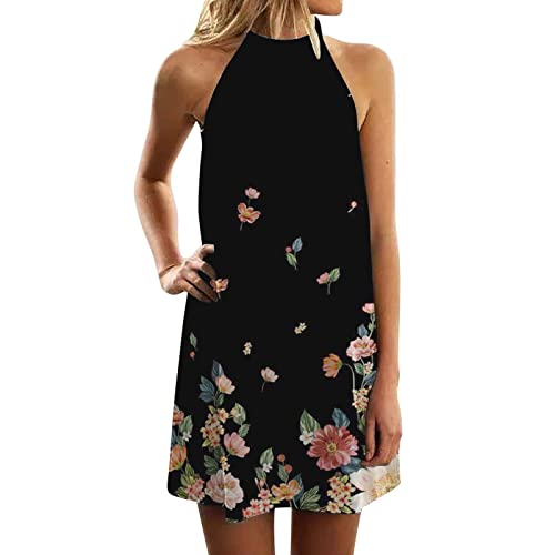 Women's Fitted Summer Dress - Sleeveless Striped Mini Dress with Color Gradient, Backless & Cold Shoulder Design (Black, Size L) | Perfect for Beach Vacations, Pool Parties & Summer Date Nights