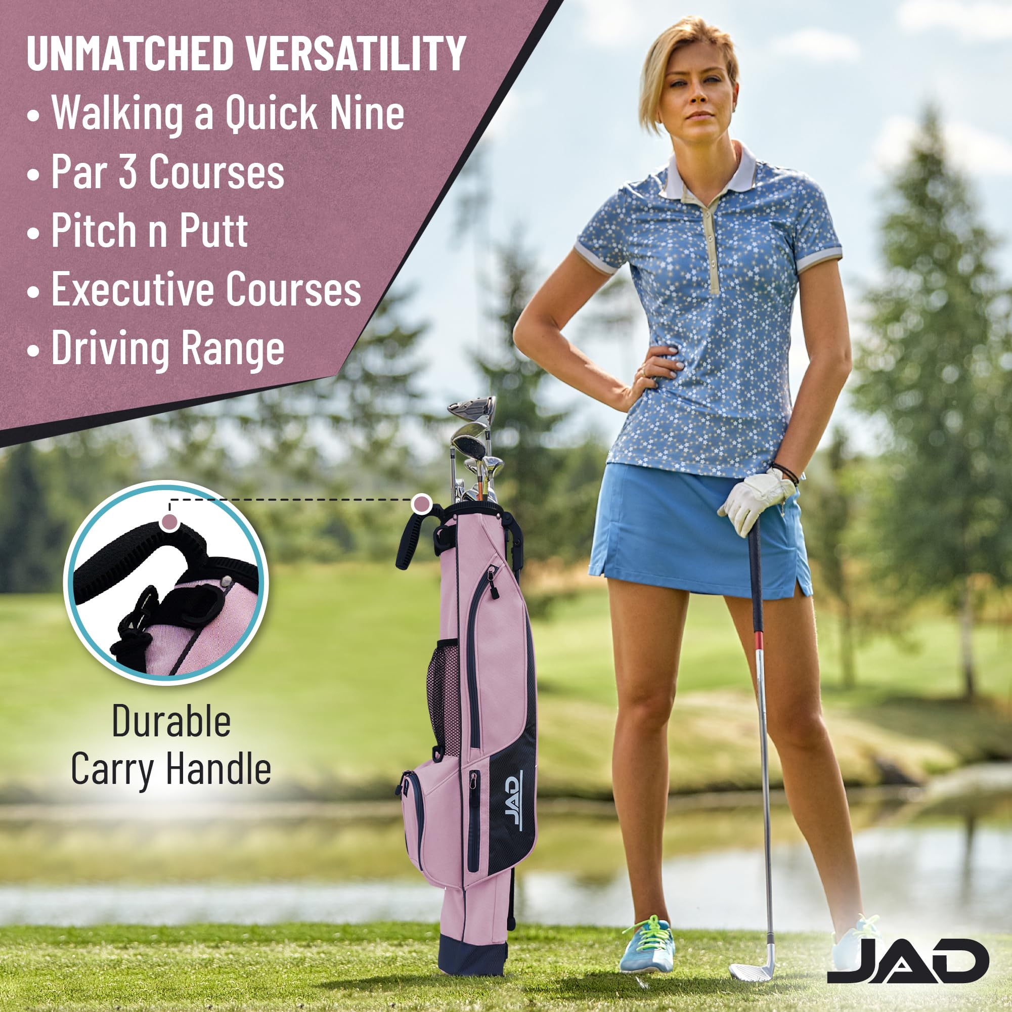 Premium Sunday Golf Stand Bag - Lightweight & Easy Carry for Men & Women | Perfect for Pitch & Putt