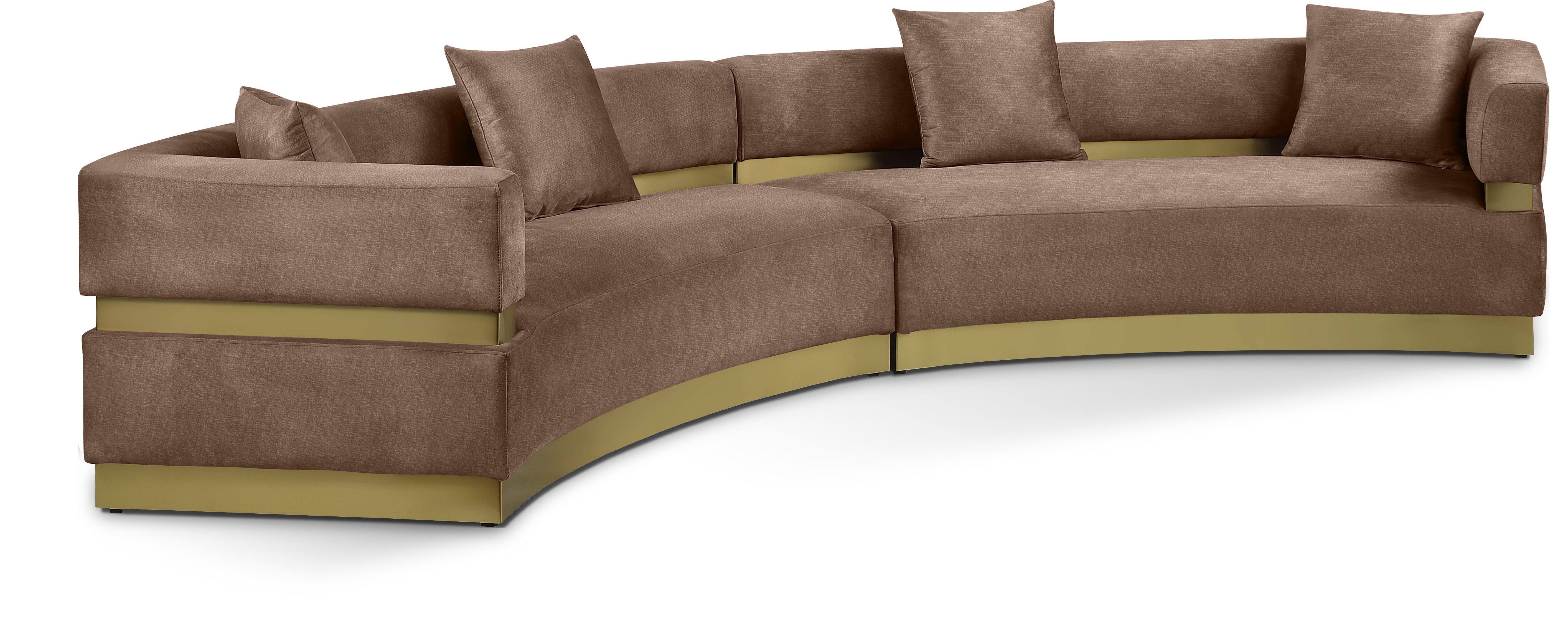 Belsa Velvet 2-Piece Sectional Sofa Set - Modern L-Shaped Couch with Soft Velvet Upholstery for Living Room, Lounge & Family Room Comfort
