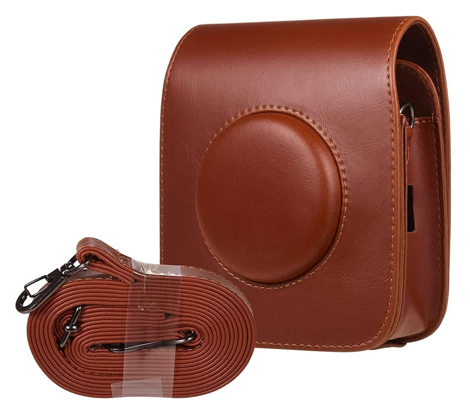 Vintage PU Leather Camera Backpack for Photographers - Waterproof DSLR Shoulder Bag with Adjustable Strap & Protective Padding | Perfect for Travel, Hiking & Outdoor Photography (Brown)