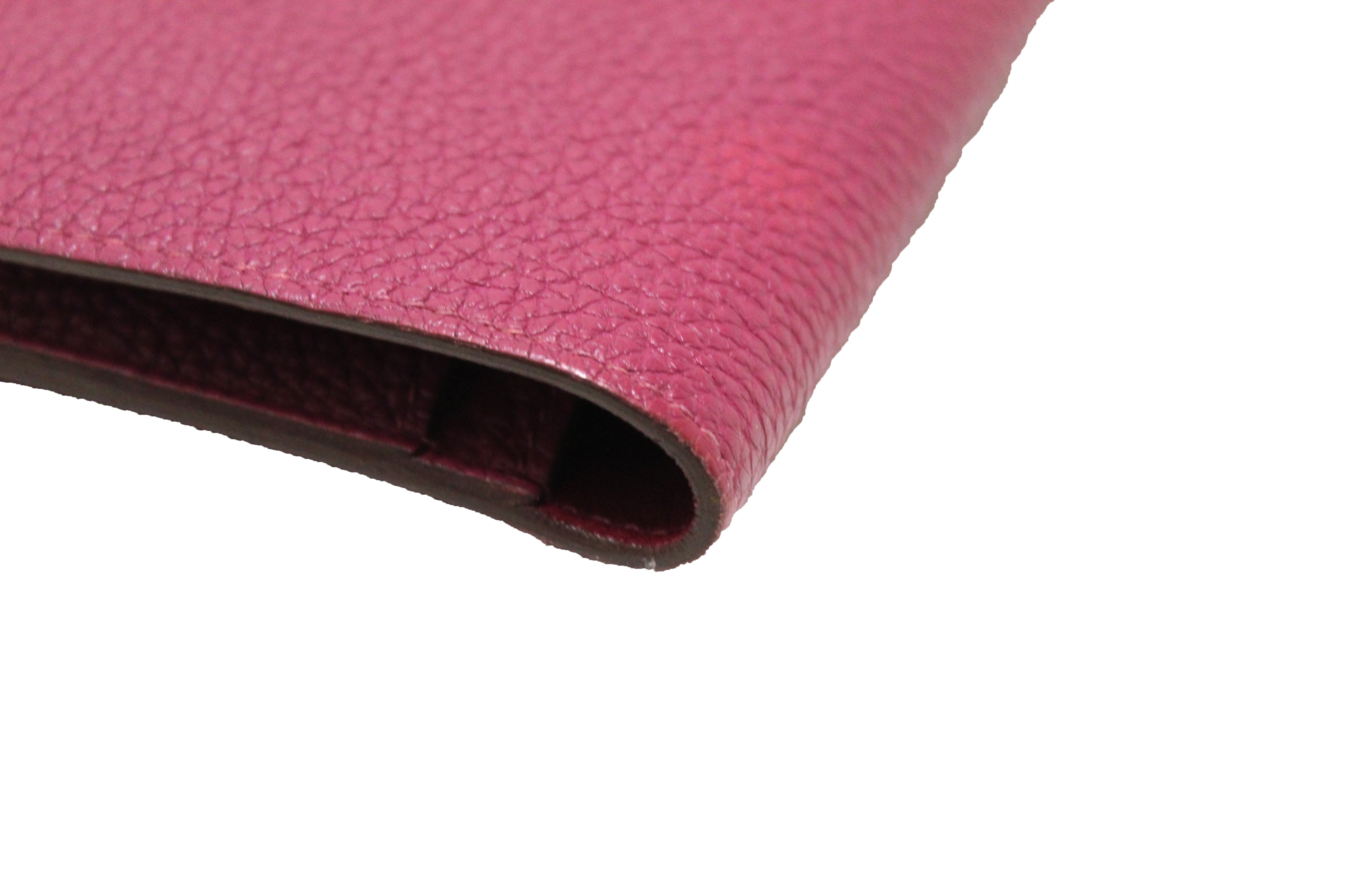Authentic Hermes Pink Rose Pourpre Togo Leather Dogon Duo Wallet - Luxury Bifold Card Holder for Women - Perfect for Everyday Use & Gift Giving