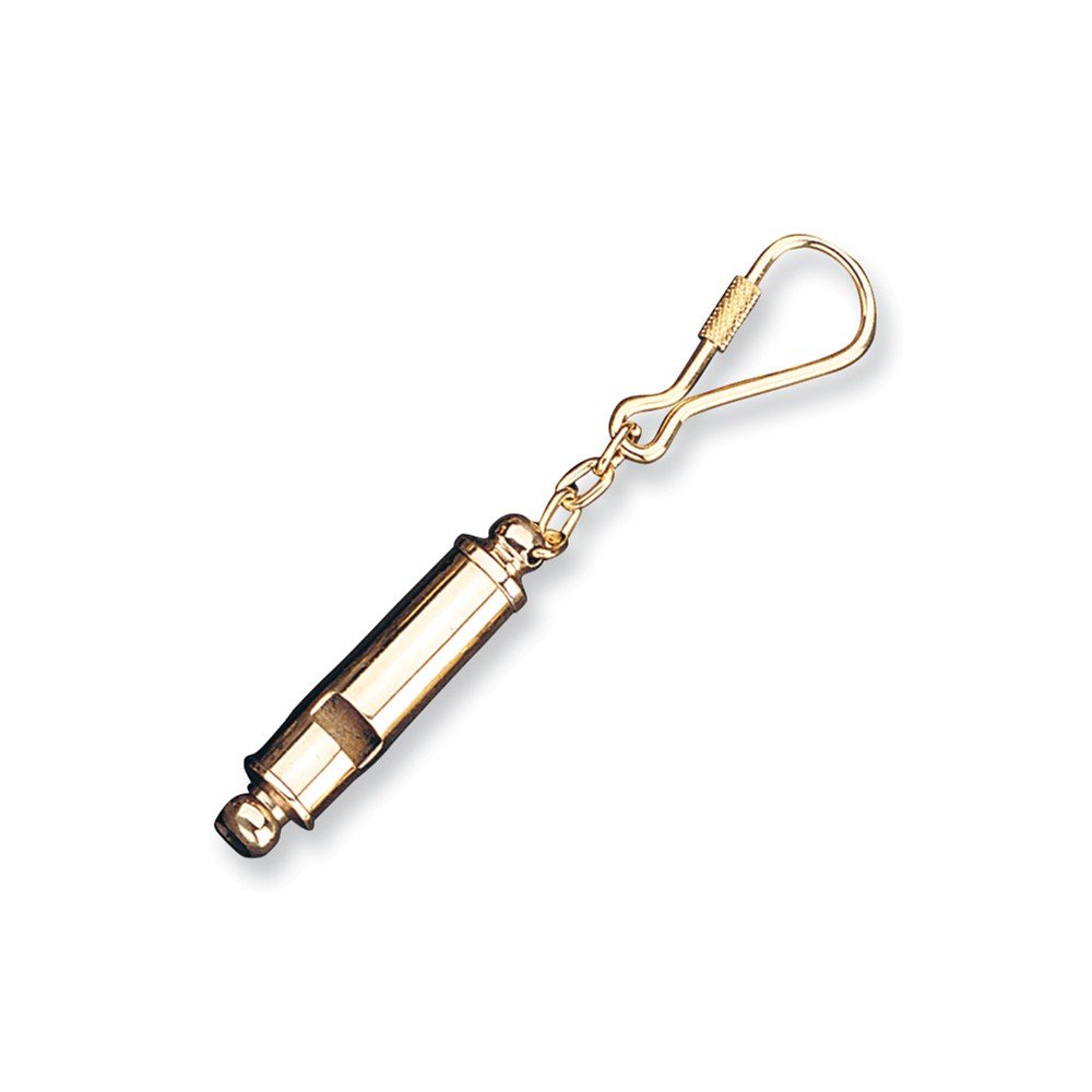Premium Solid Brass Whistle Keychain - Loud Emergency Whistle for Hiking, Camping & Outdoor Safety - Durable Key Ring for Keys, Backpacks & Survival Kits