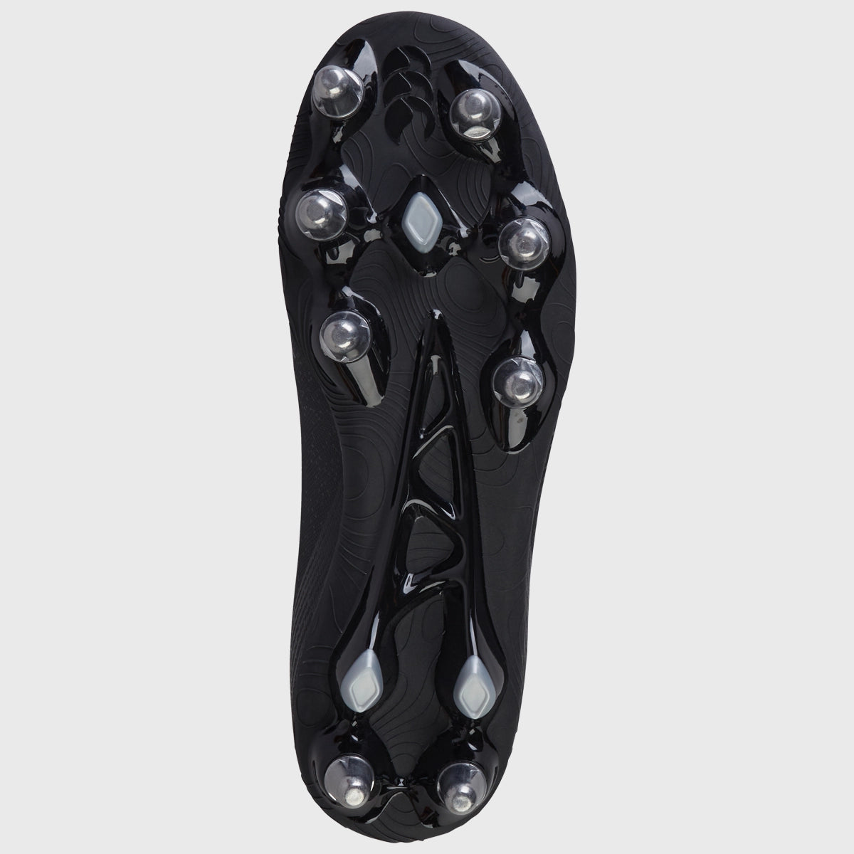 Canterbury Stampede Groundbreak Team SG Rugby Boots for Men - Black/Silver - Perfect for Rugby Matches & Training on Soft Ground