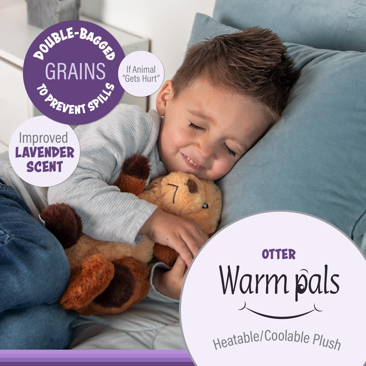 1i4 Group Warm Pals - Otter - Lavender Scented Plush Stuffed Animal Toy - Soft & Cozy Cuddly Friend for Kids & Adults - Perfect for Bedtime Comfort, Stress Relief & Home Decor