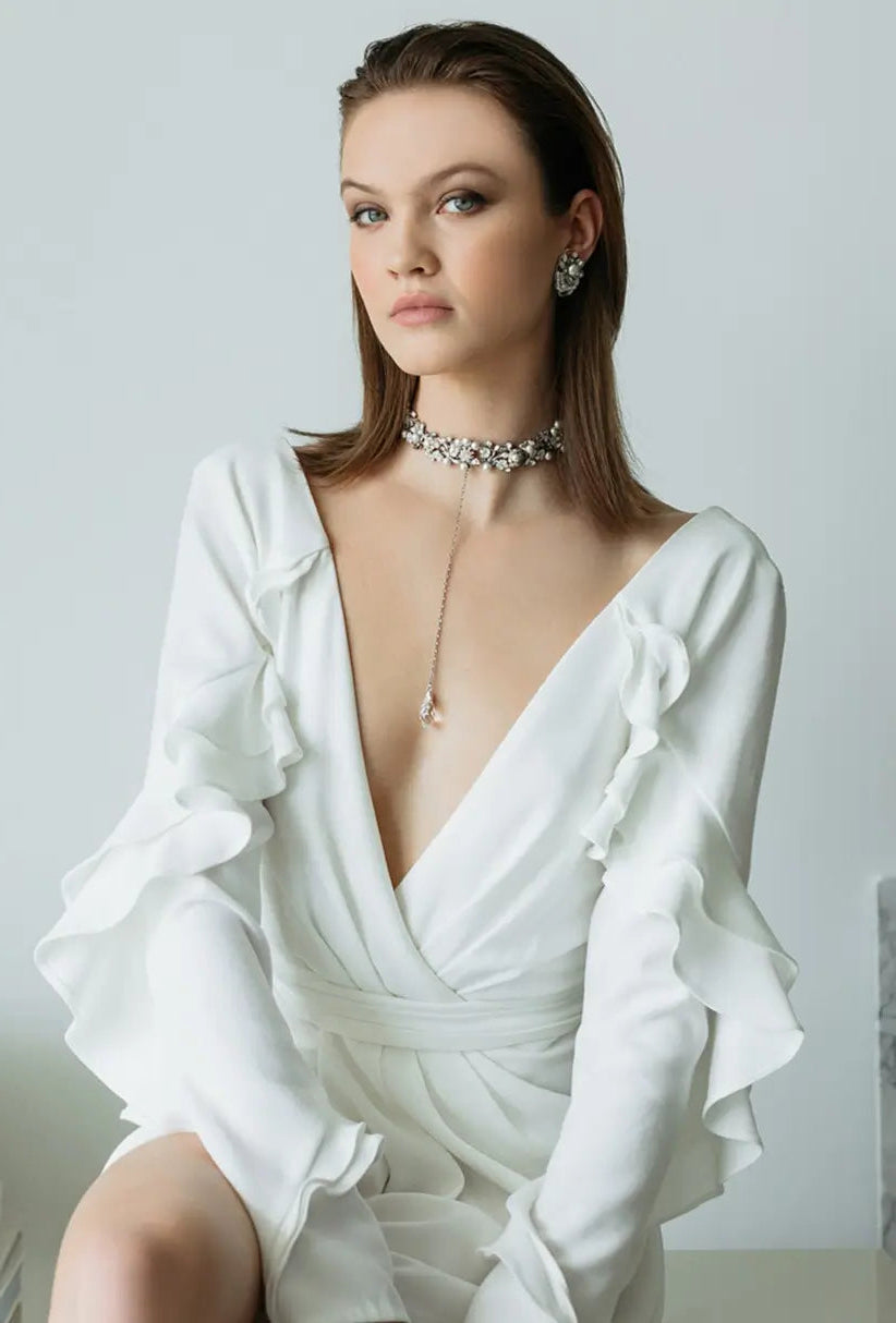 Elegant Solitaire Choker Necklace - Minimalist Gold or Silver Pendant for Women | Perfect for Weddings, Date Nights & Special Occasions