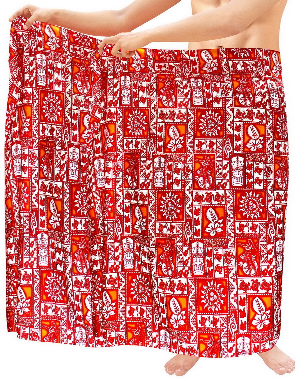 LA LEELA Men's Sarong Beach Cover Up - Quick Dry Swim Wrap for Men - Lightweight Summer Swimwear for Pool, Beach & Vacation - Perfect for Swimming, Surfing & Lounging